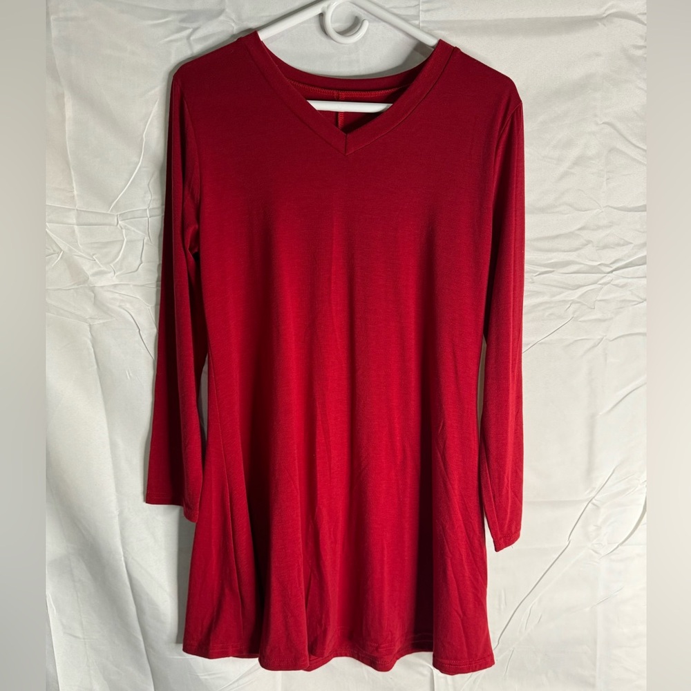 Deep red mini XL dress
